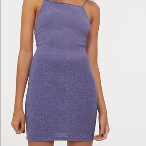 Purple sparkly H&M mini dress